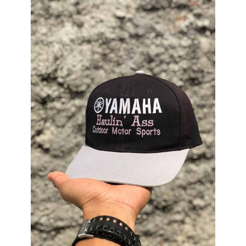 Vintage Snapback clasic 90’s “ Yamaha Haulin Ass Outdoor Motor Sport “ | Topi lawas | Topi Vintage