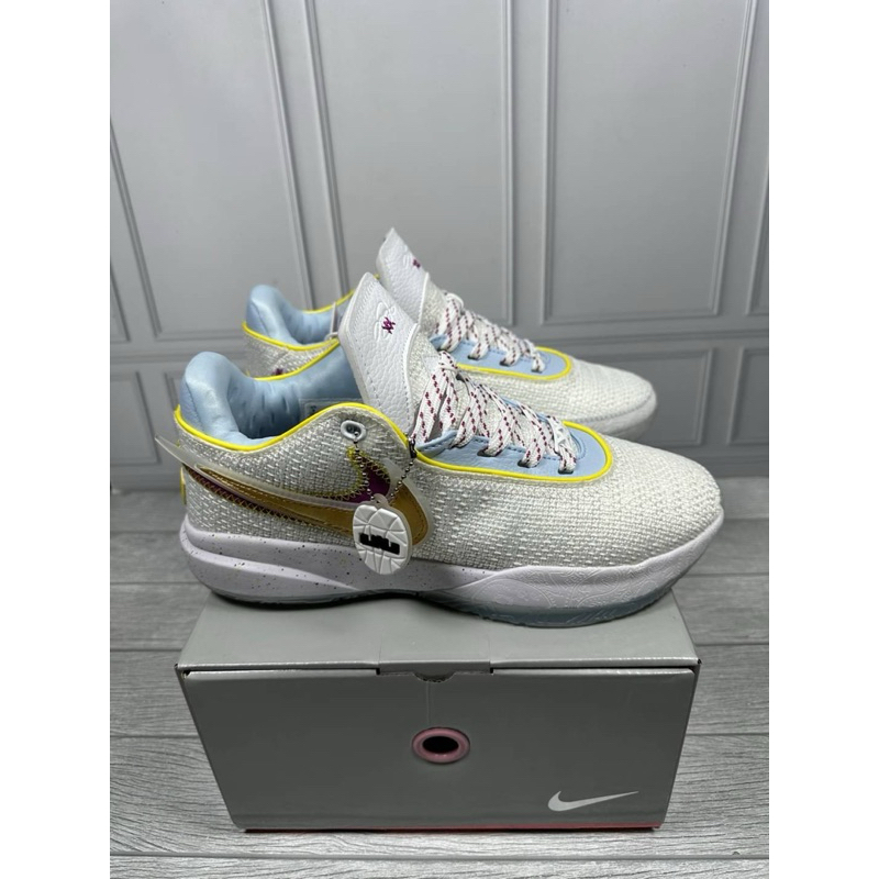 Nike LeBron 20 White Yellow Gold