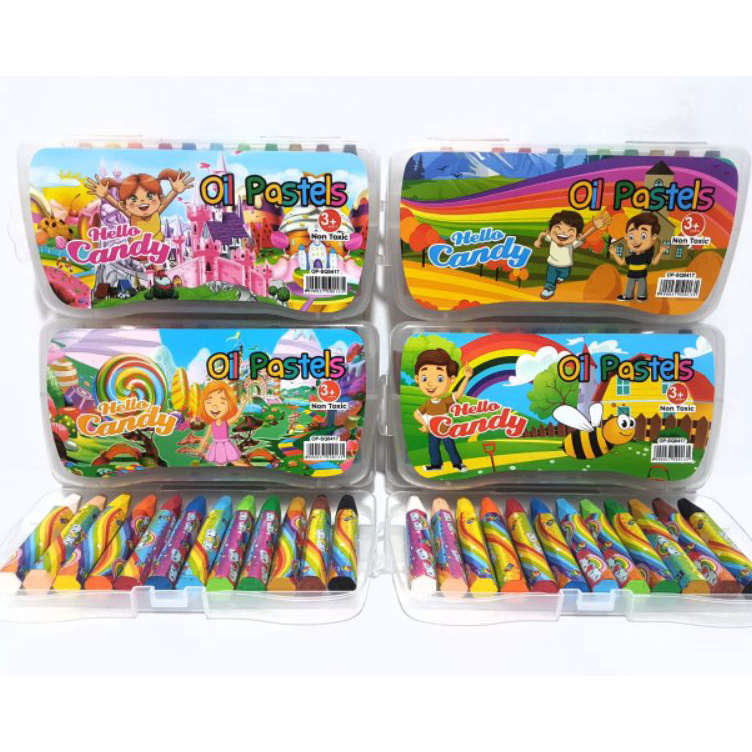 

☊✵ Crayon/Krayon Mini 12 Warna Oil pastels Terbaru