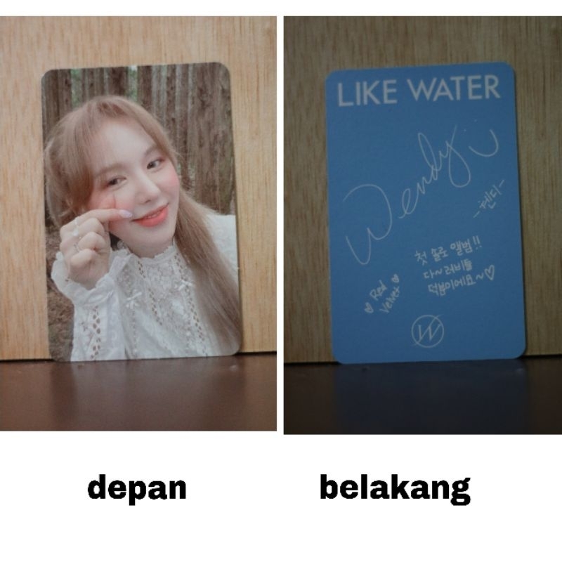 PRELOVED PHOTOCARD WENDY LIKE WATER