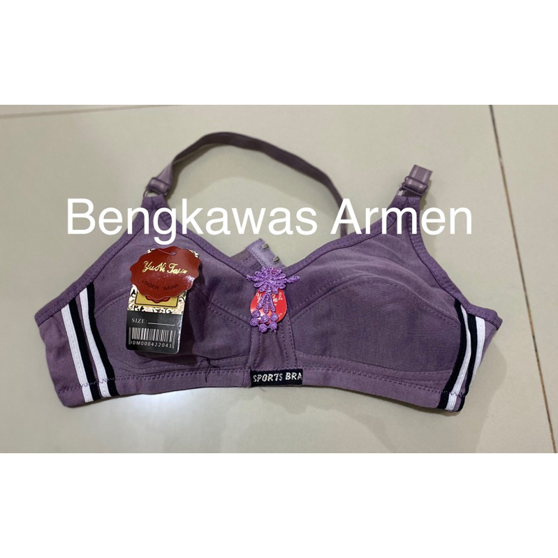 [2 PCS] YUNITA LIE - BH Bra Sport Wanita Perempuan Dewasa Tanpa Kawat dan Busa Tipis Kait 2 Ukuran 3