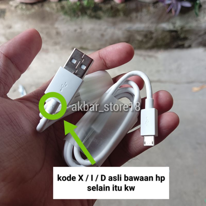 Kabel Data Oppo A5s A3s A37 A12 A31 Micro USB Original Bawaan hp