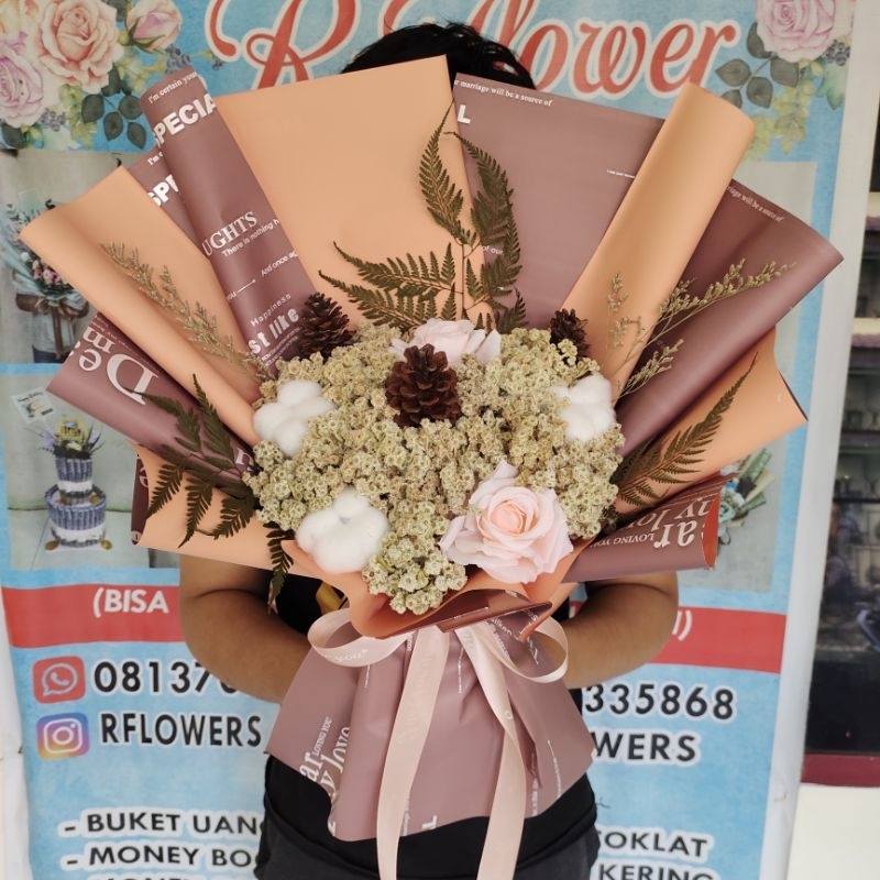 Buket Bunga Buket Bunga edelweis Gift wisuda gift ultah