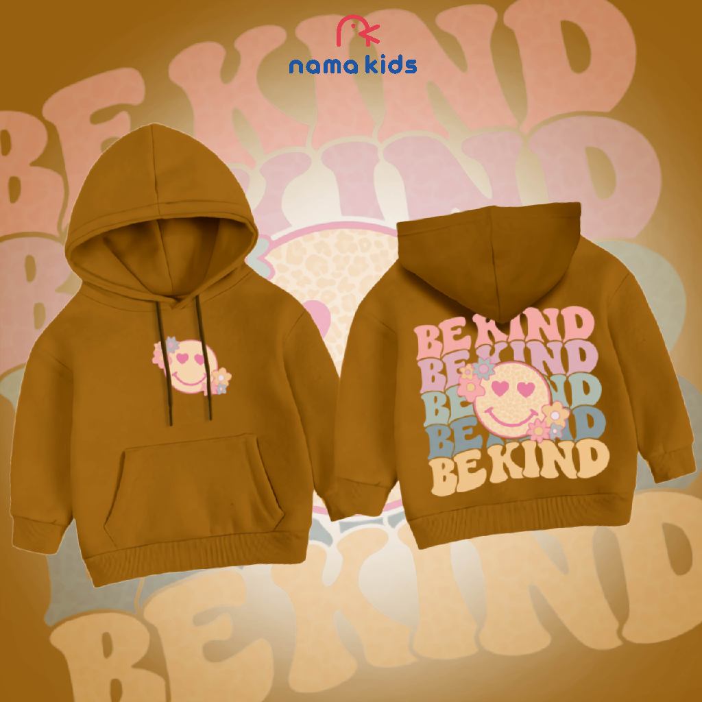 HOODIE ANAK SABLON DEPAN BELAKANG BE KIND SWEATER ANAK CEWE COWOK SABLON KARAKTER SWEATER HOODIE SAB