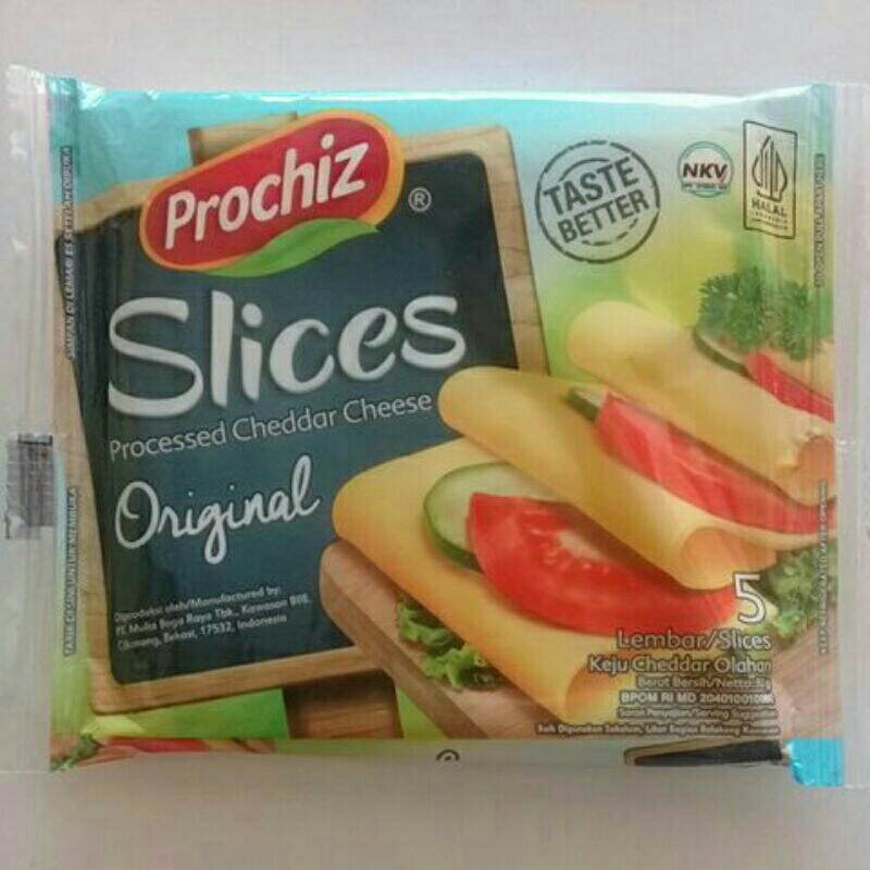 

~MOS~ Keju Prochiz 5 Slice 80 gram. Keju Cheddar. Keju Iris. Bahan Roti