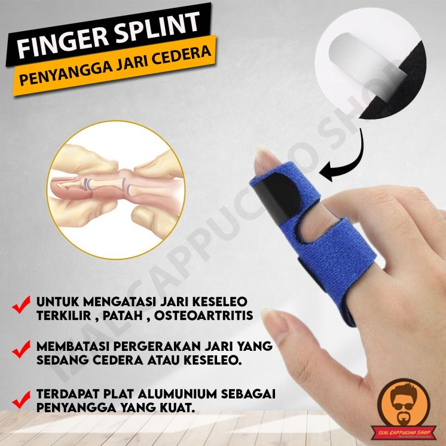 Penyangga Jari Patah Finger Splint Cidera Trigger Finger Terapi Jari