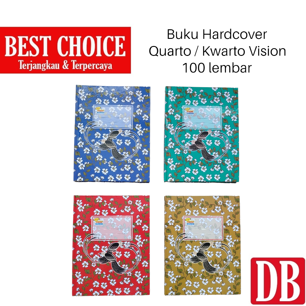 

Buku Kwarto / Quarto Hardcover Vision 100 lembar (1 pcs)