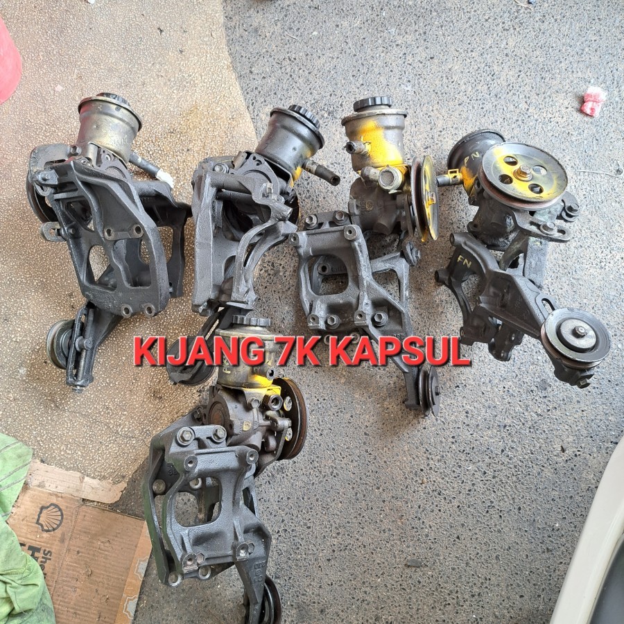 Breket Set Pompa Power Steering Kijang 7k Kapsul Asli Ex Japan