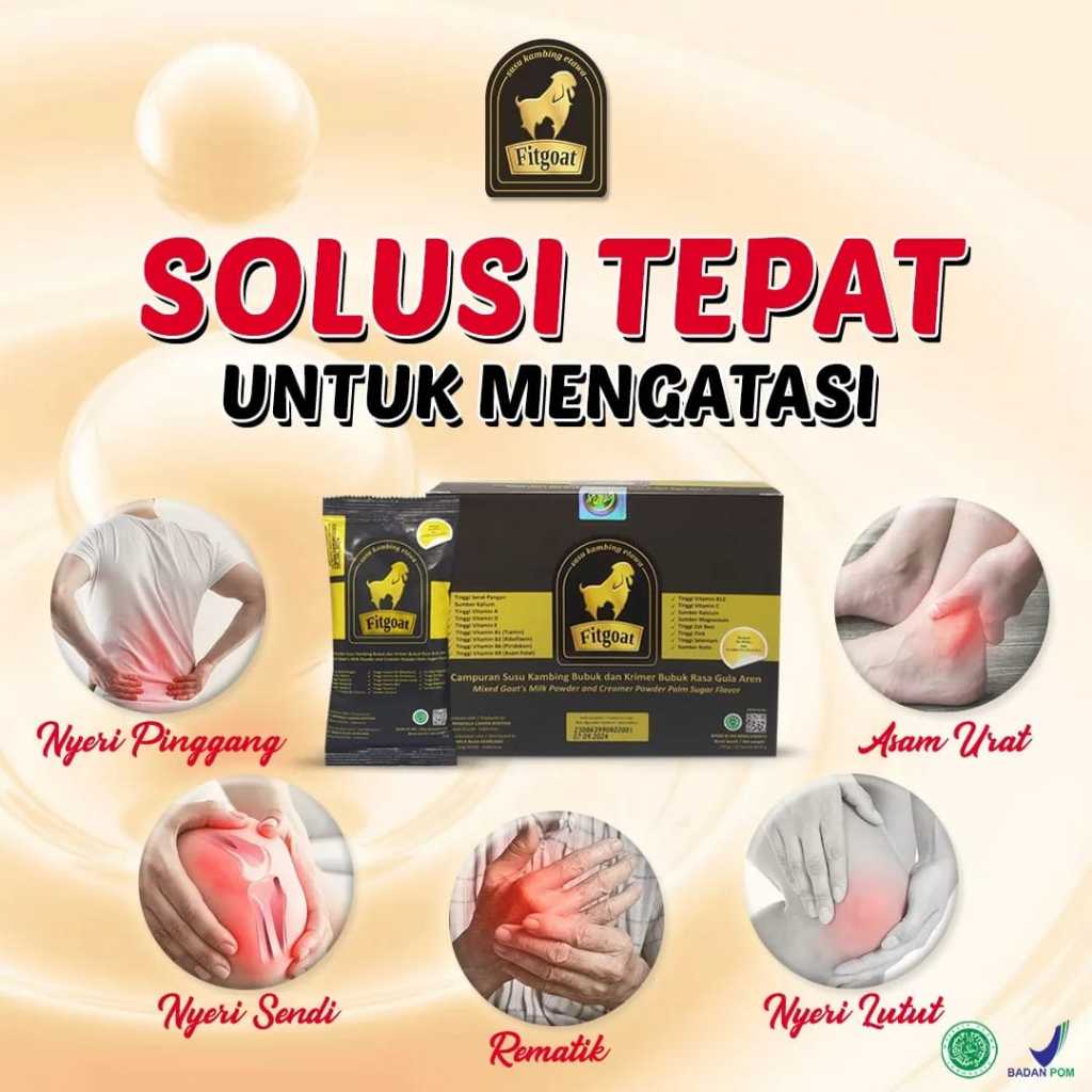 

Susu Kambing Fitgoat Solusi tepat untuk nyeri sendi dan nyeri lutut