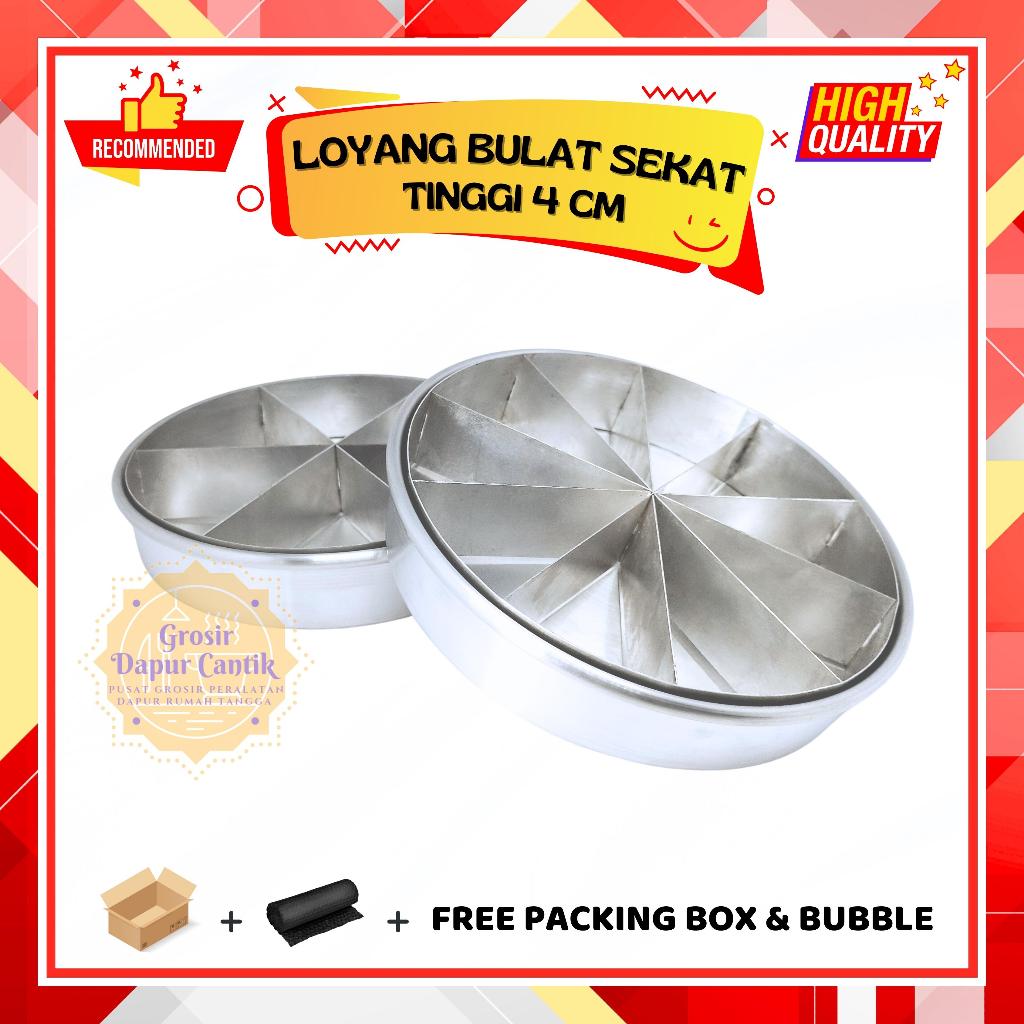 Loyang Brownies Sekat Bulat / Loyang Pizza Bulat Sekat / Loyang Bulat Sekat Bongkar Pasang Bahan All