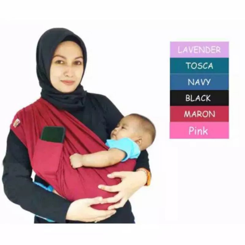 GENDONGAN BAYI KAOS GEOS ADA KANTONG