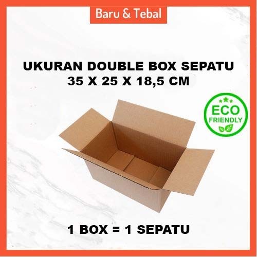 

Double Box Kardus Sepatu Maksimal Untuk 1 Sepatu