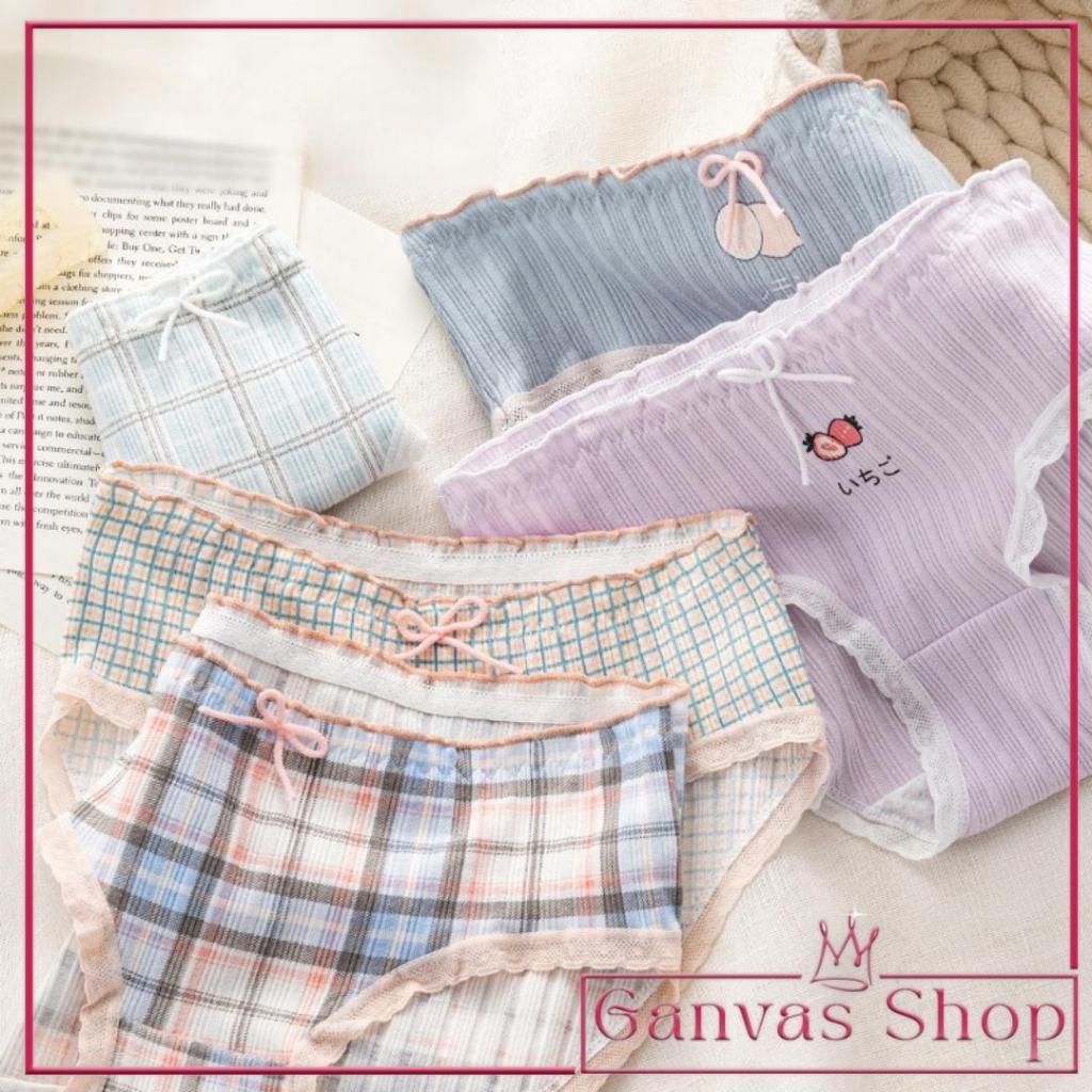 Celana Dalam Katun CD Remaja Lucu Motif Kotak Buah (CD-141)