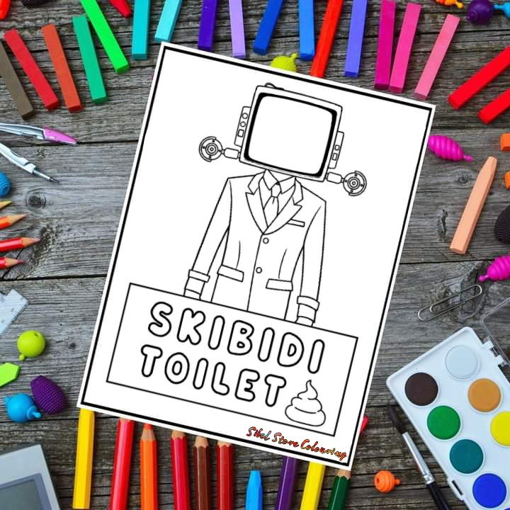 

Kertas Mewarnai Gambar Anak Tema Skibidi Toilet V6 / Kertas Gambar (10 Lembar Gambar)