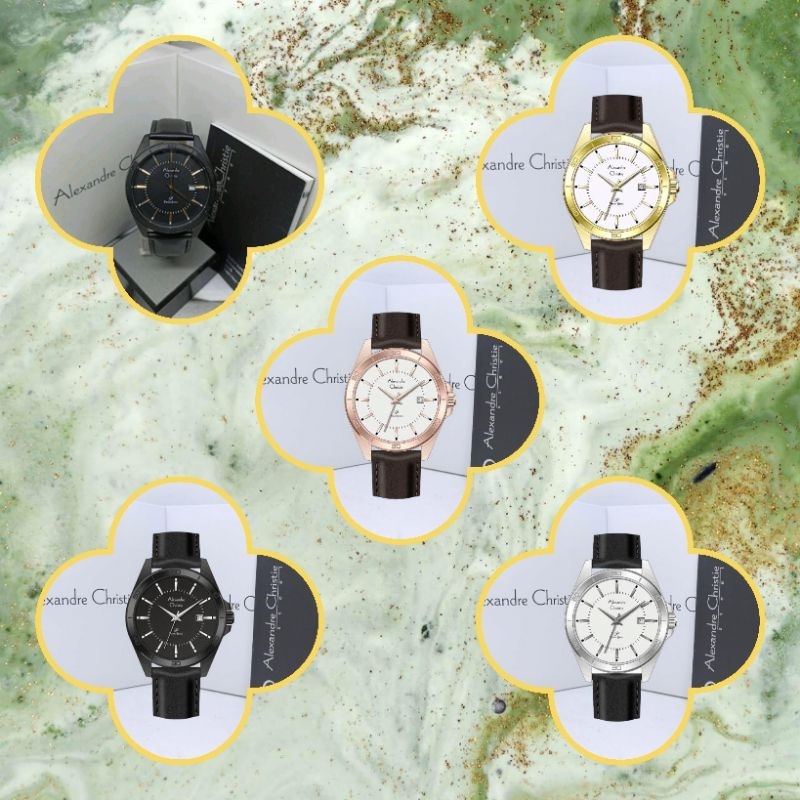 Jam Tangan Pria Alexandre Christie 1011 AC1011 AC 1011 Tali Kulit