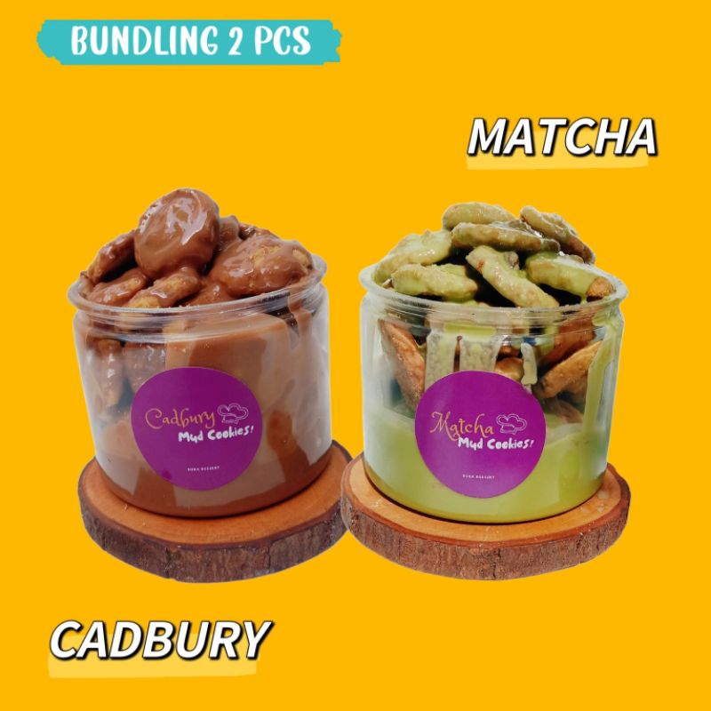 

[BUNDLING 2PCS] Cadbury & Matcha Mud Cookies by Bora Dessert | Full Cookies