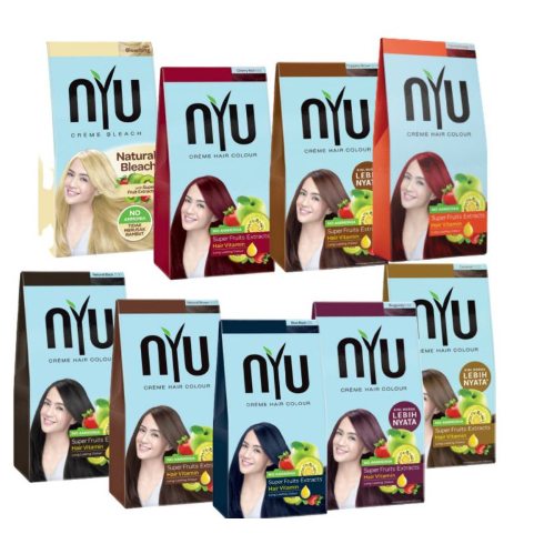 NYU Creme Hair Colour / Nyu Pewarna rambut Natural / Cat rambut nyu