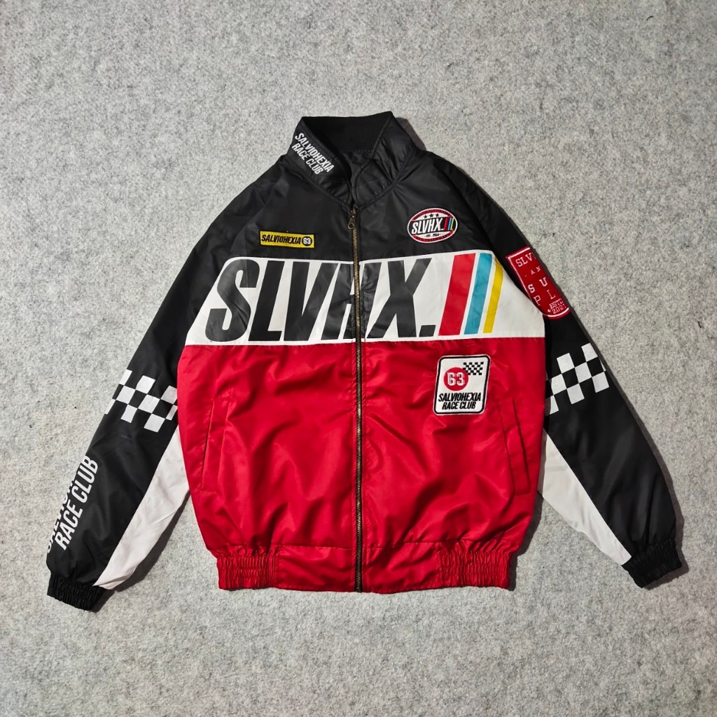 Jaket Nascar Racing  SLVHX Premium - Jacket Motor Sunmori Varsity Pria Wanita Terbaru