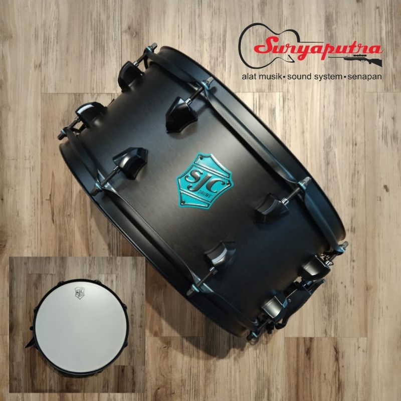 SJC Pathfinder 14"×6,5 black satin dan miami teal satin snare drum