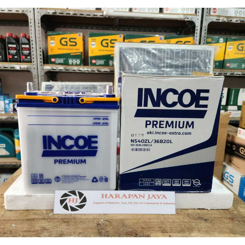 AKI MOBIL INCOE PREMIUM 36B20L / NS40ZL  (35AH) BASAH