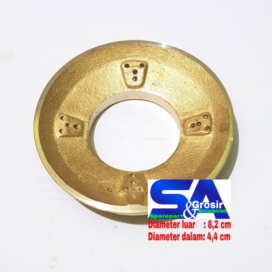 Burner Model Rinnai BESAR LAMA BLONG - Ring Api Kuningan Kompor Gas Rinai