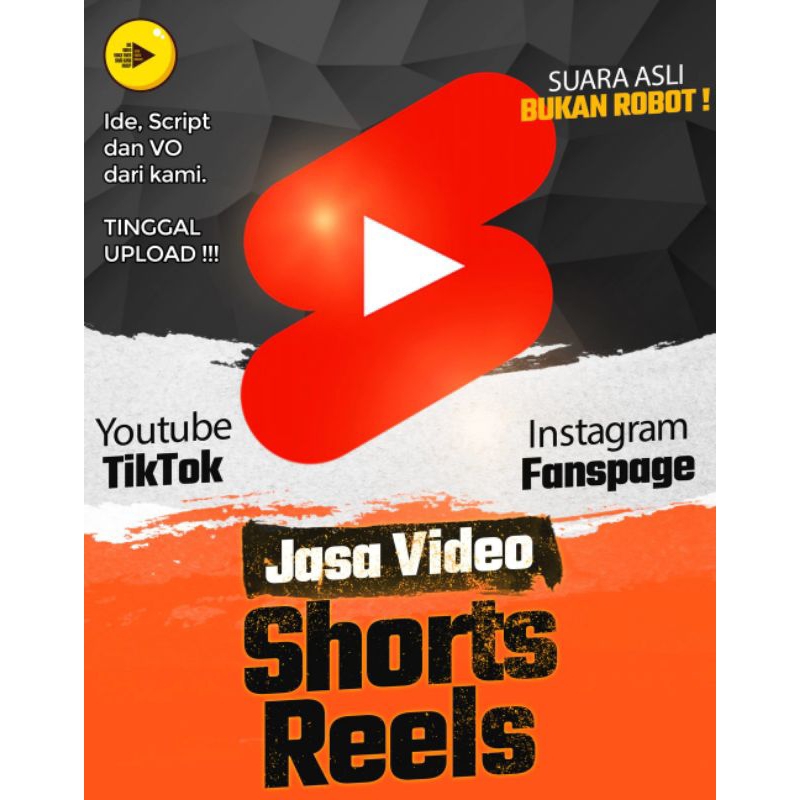 jasa edit video youtube short / reels IG Fb Tiktok