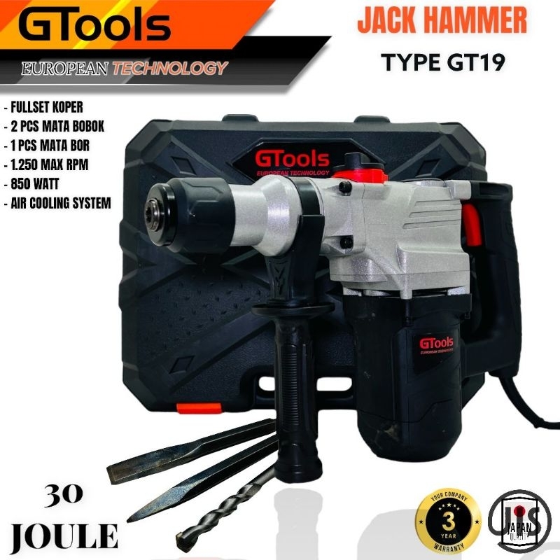 BIG PROMO MESIN Bor Bobok Beton Jack Hammer GTools Eropa Technology GT19 850 32mm