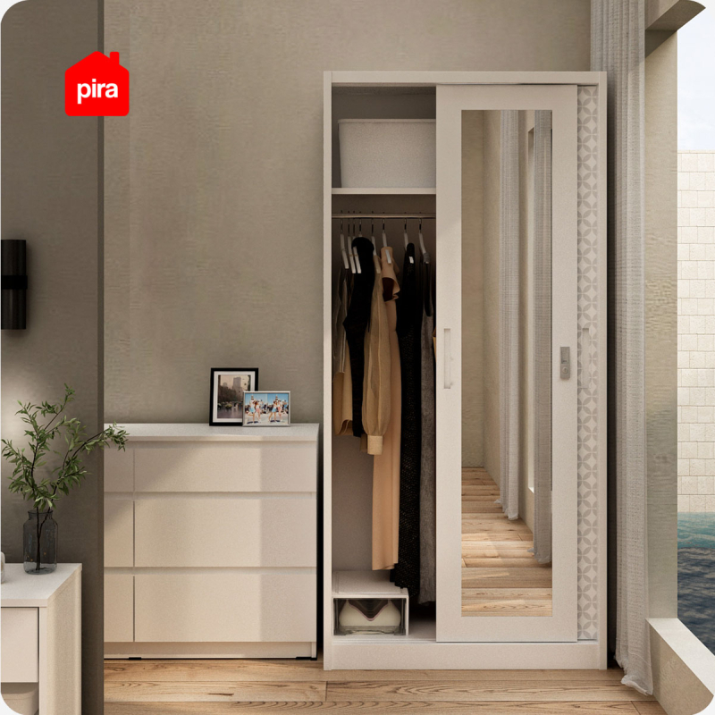 Lemari Besi / Lemari Baju Pira Metropolis (Lemari Pakaian Pira Metropolis Kunst 90cm / Kunst 120cm /