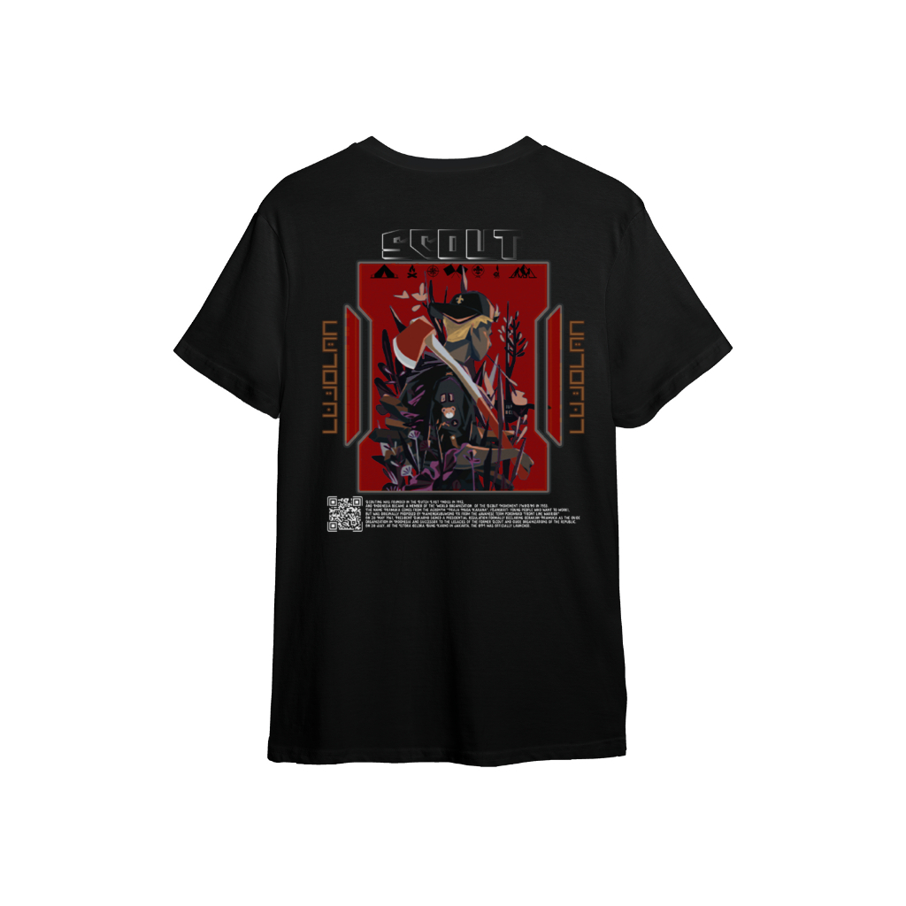 OURAStore INDONESIAN SCOUT - PREMIUM BLACK T-SHIRT | Baju Kaos Hitam Premium ( Pria dan Wanita )