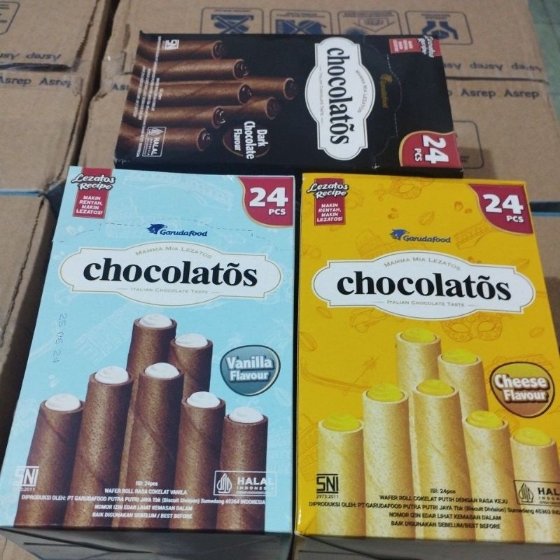 

CHOKOLATOS LONG WAFER ROLL 1 BOX ISI 24 @12G