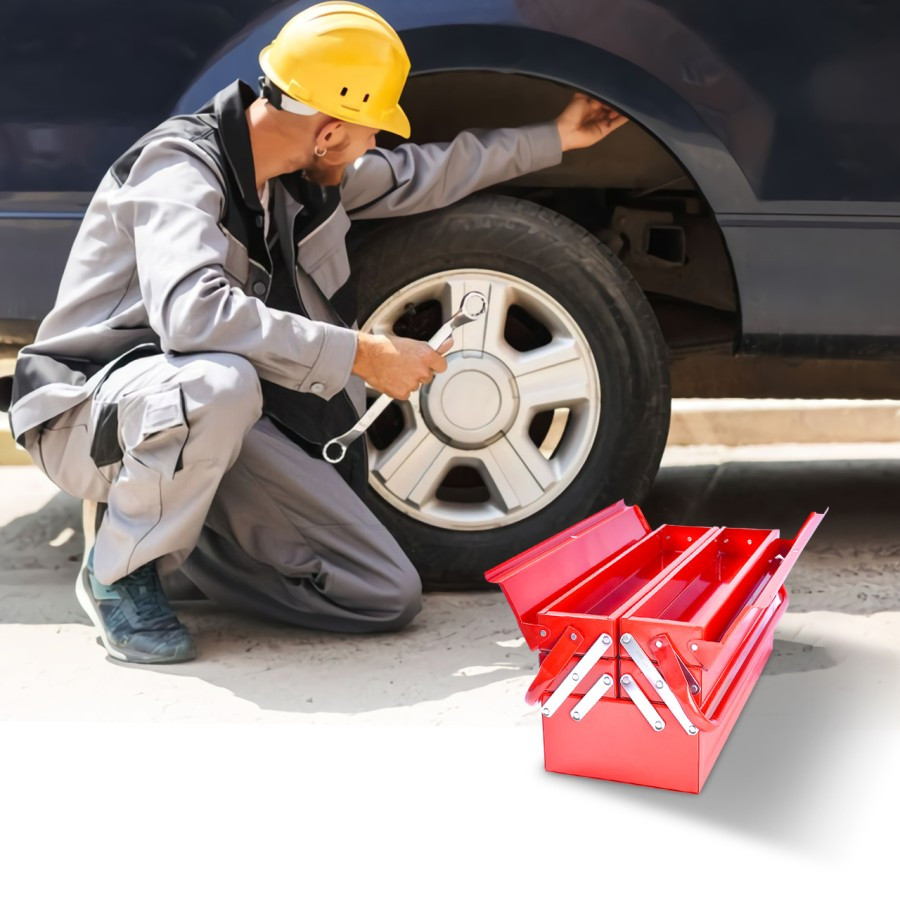 Tool Box Besi/Kotak Perkakas Besi 3 Susun