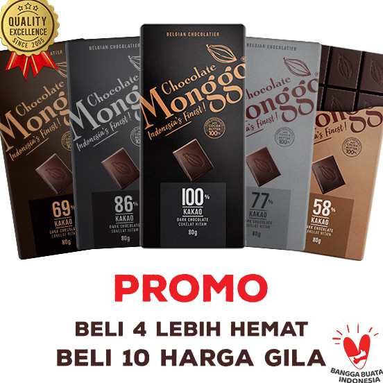 

Terbaru 3.3 Chocolate Monggo | Cokelat Murni 24 Healthy Flavours | Premium Coklat 100% Cocoa Butter | Artisan Indonesia | Milk White & Dark | Tablet 80gr