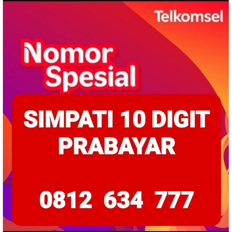 KARTU PERDANA SIMPATI 10 DIGIT PRABAYAR TRIPLE 777