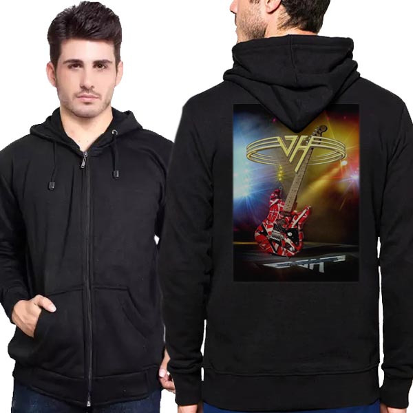 New Jaket Hoodie Eddie Van Halen Guitar EVH Hoodie Bahan Cotton Fleece