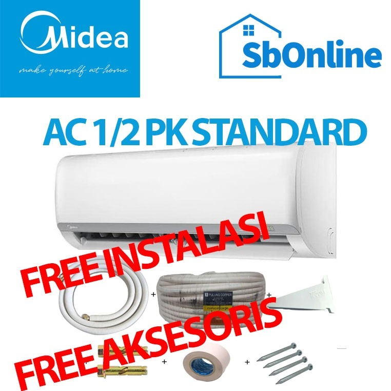 Midea AC Standart 1/2 PK - MSFC 05CRN1
