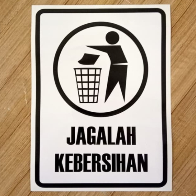 

Sign STICKER jagalah Kebersihan ukuran 15cm x 20cm