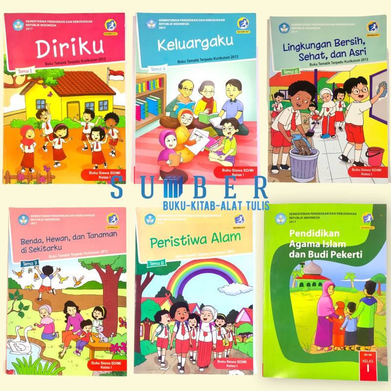 Buku Pelajaran Sd Mi Kelas 1 Tematik /  1,4,5,6,7,8 Dan Buku Pendidikan Agama Islam