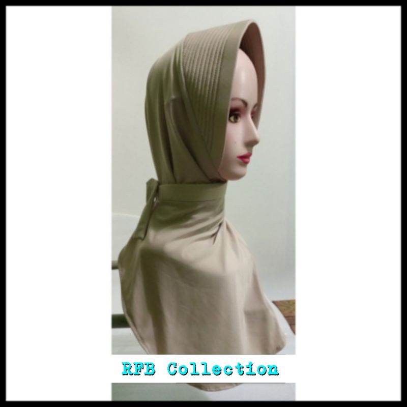 JILBAB DINAS WARNA CREAM KHAKI (SATPOL PP BARU/ PNS PEMDA/GURU/PNS POLRI WARNA BAJU) ANTEM