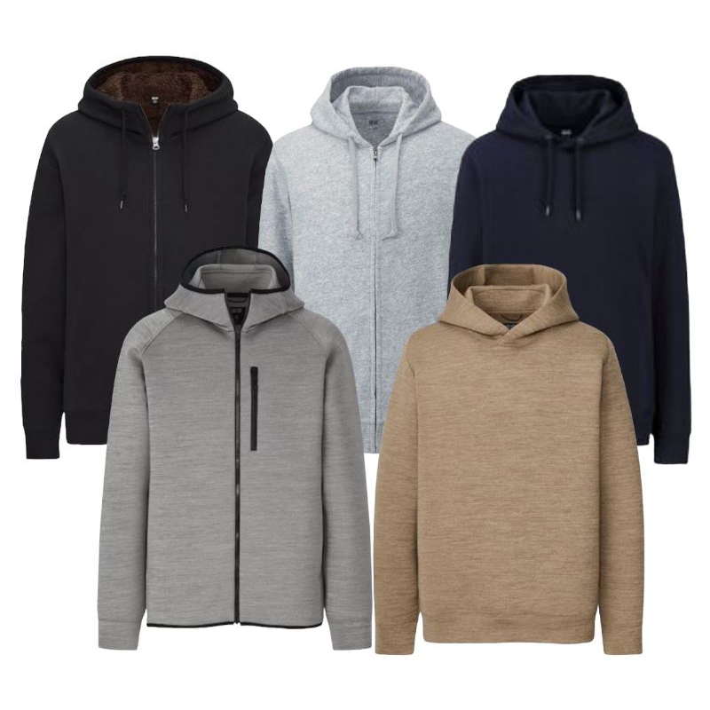 Hoodie,Zipper,CN uniqlo pria dan wanita