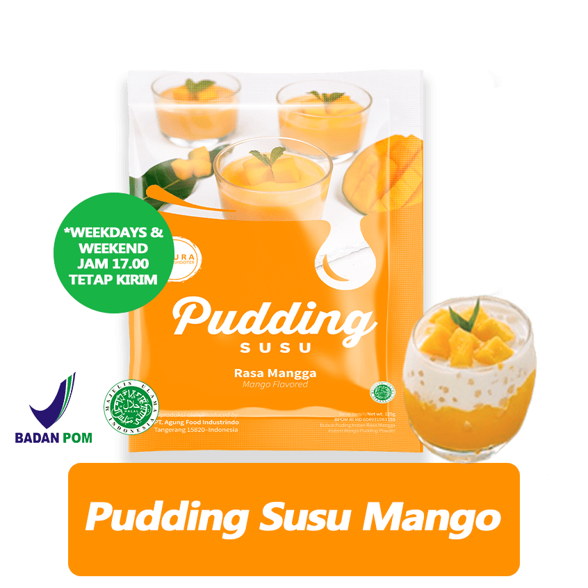 

Di⚡kon !! [PREMIX PUDDING] Omura Dessert Shooter Puding Susu Rasa Mangga Omura Powder