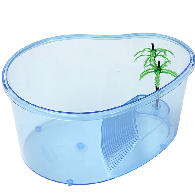 Baru COD Turtle Tank Mangga S 20x15x10cm Vivarium Aquarium Kura - Bak Kura Brazil Dada Merah Damer