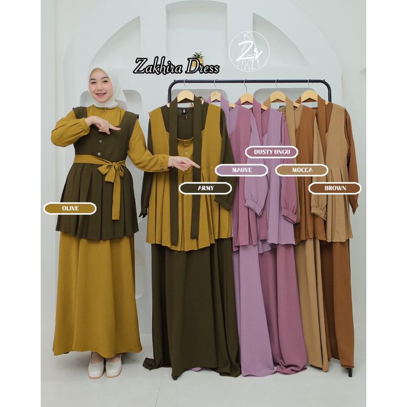 GAMIS SET ROMPI MODEL TERBARU GAMIS SET OUTER KEKINIAN FASHION WANITA REMAJA ORI ZR