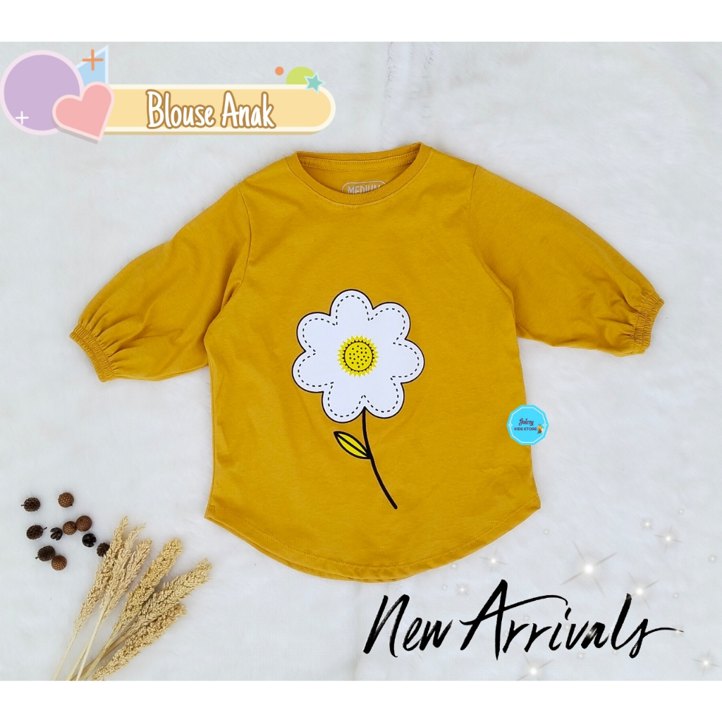 Baju blouse anak perempuan model terbaru umur 3-12 tahun kaos anak cewek terlaris