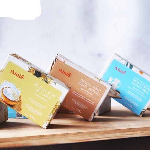 Ainie Beauty Soap Goat's Milk, Beras Jepang, Rice Milk 135 gr,Whitening Soap 135gr