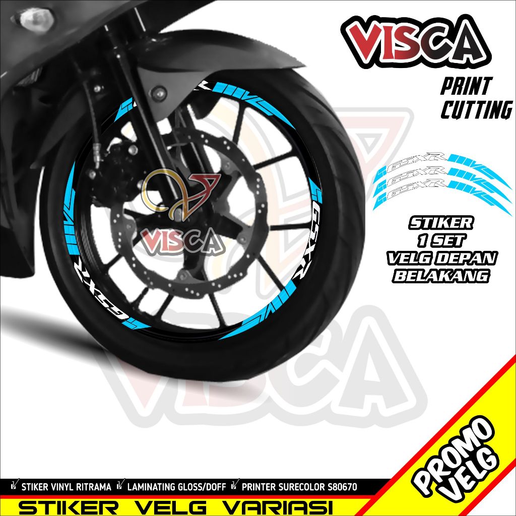 Stiker Velg List Velg Motor Stiker Velg Gsx R150 Variasi Gsx R150 Abstrack