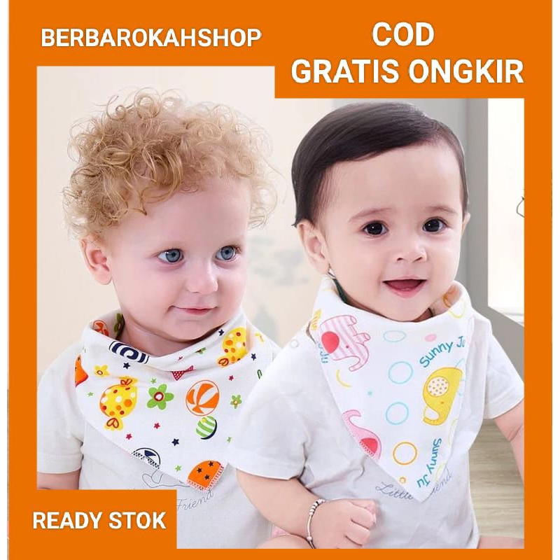Celemek bayi/Celemek makan bayi /Bib bayi/Slabber Segitiga Bayi/Celemek Makan