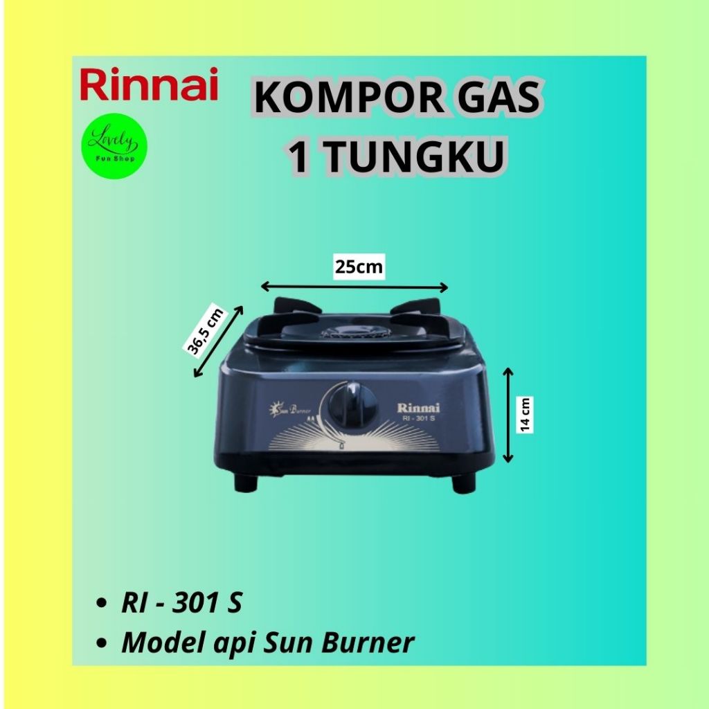 Kompor Rinnai 1 Tungku stainless / kompor gas