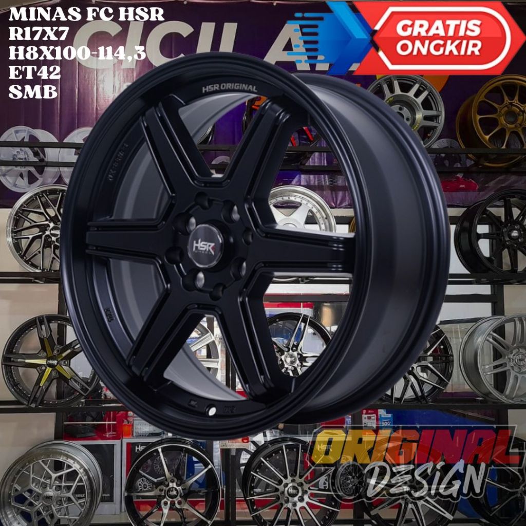 Velg Mobil Ring 17 Te37 HSR MINAS R17 FIESTA SIRION ETIOS GALANT LANCER