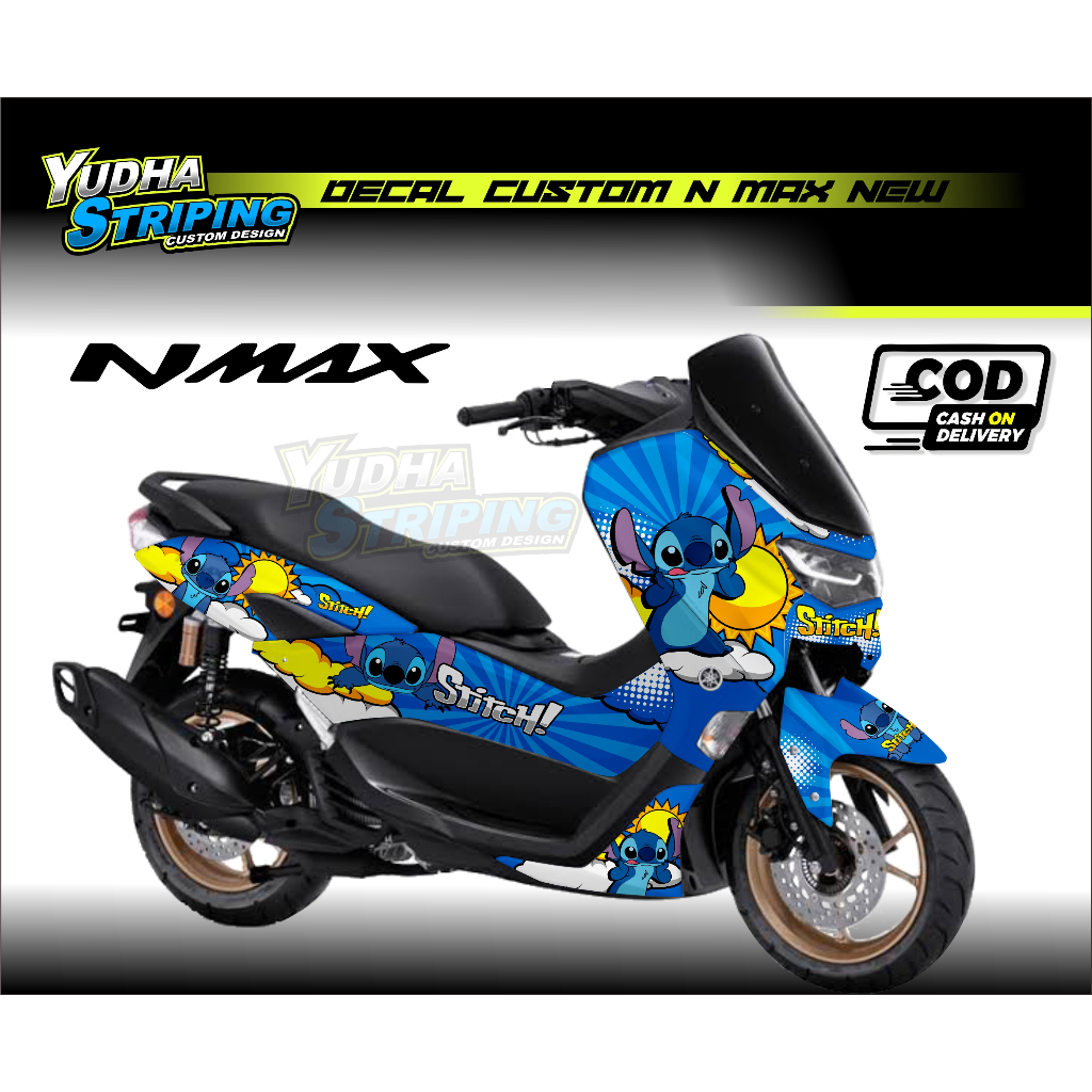 STICKER DECAL NMAX NEW 2020 2021 2022 VARIASI STITCH / STIKER CUSTOM NMAX C1