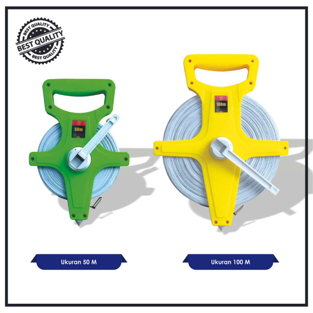 Meteran Tancap Tanah 50 Meter 100 Meter / Meteran Roll / Meteran Tanah / Materan Roll Tanah HPP